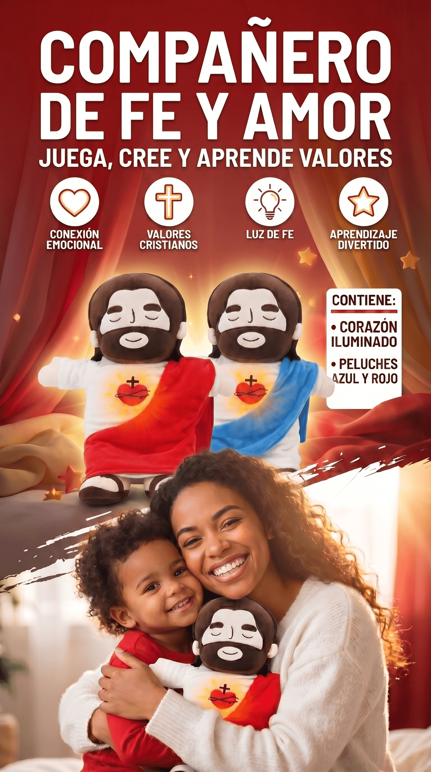 Peluche Jesus con respiración y sonido