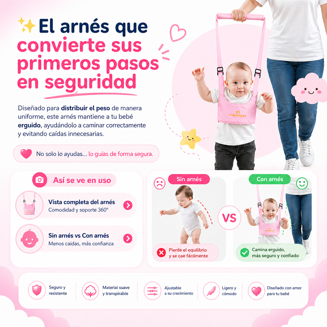 Arnés para Primeros Pasos | BABYLOVE ❤️