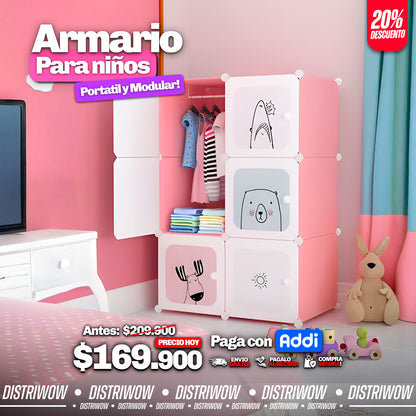 Armario Para Niños 6 Modulos