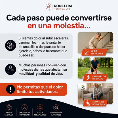 Rodillera calefactora