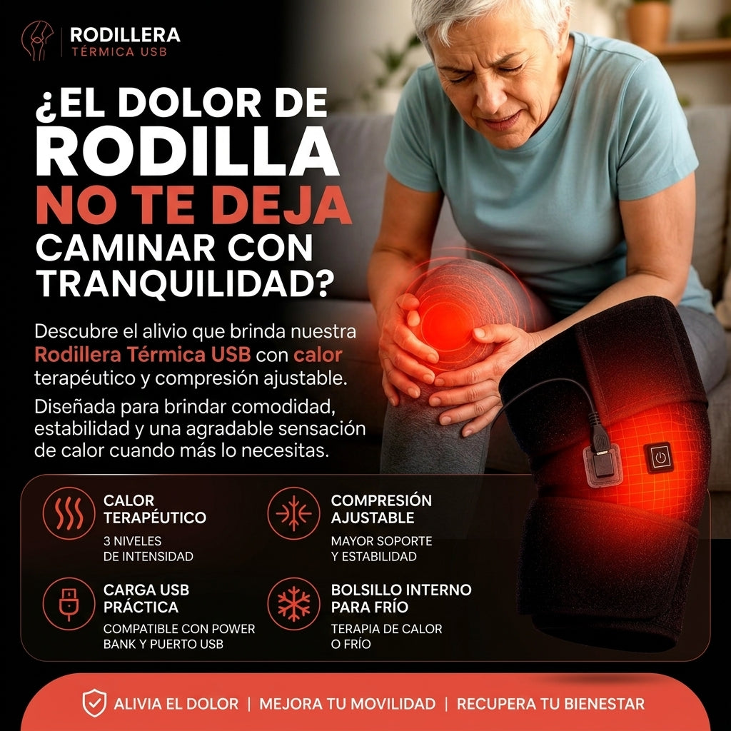 Rodillera calefactora