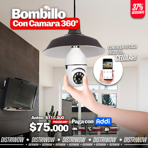 Bombillo Con Camara 360°