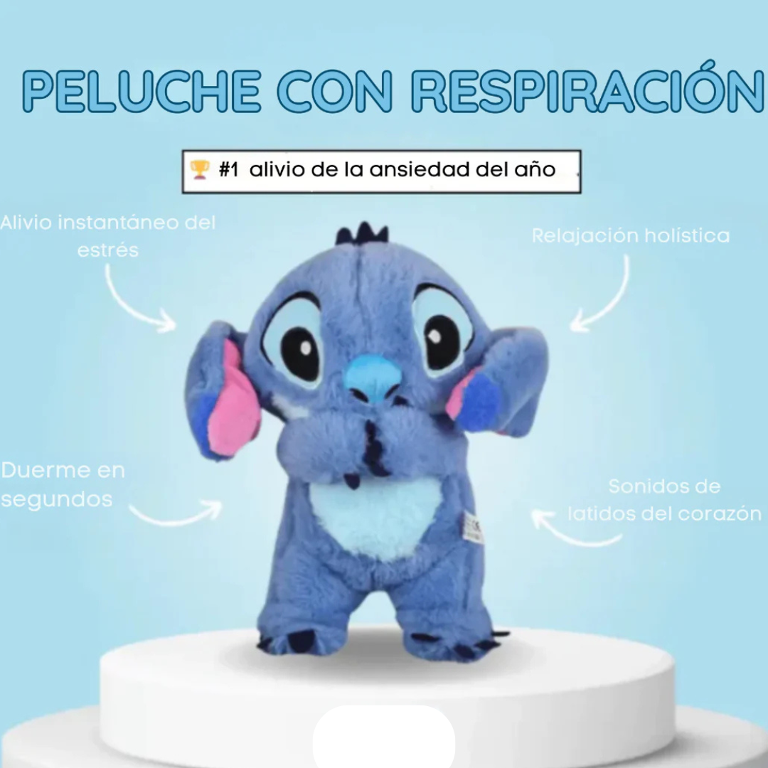 Peluche stitch con respiración y luz