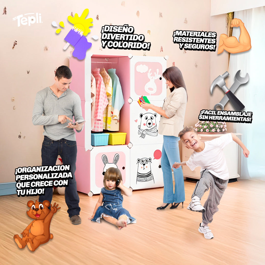 Armario Para Niños 6 Modulos