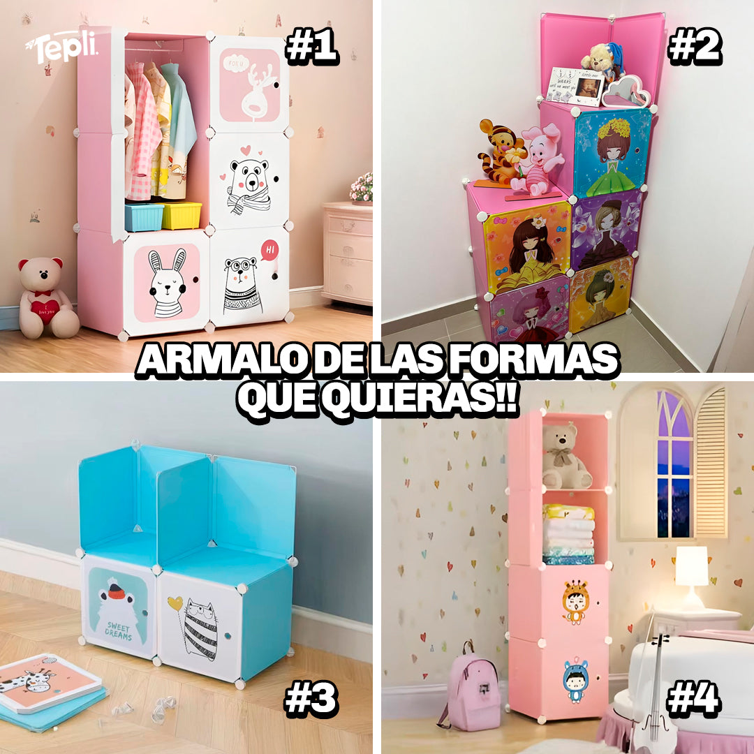 Armario Para Niños 6 Modulos