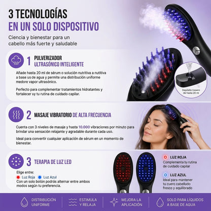 Cepillo De Masaje Vaporizador Infrarrojo